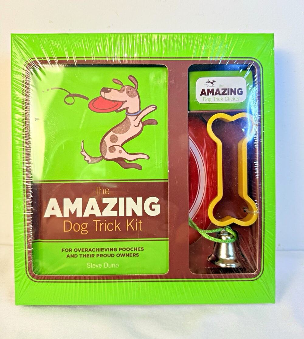 Chronicle Books Amazing Dog Trick Kit Steve Duno Training Clicker Bell Cutter